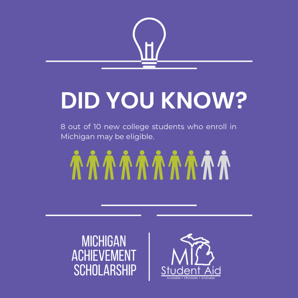MI Achievement Scholarship Graphic