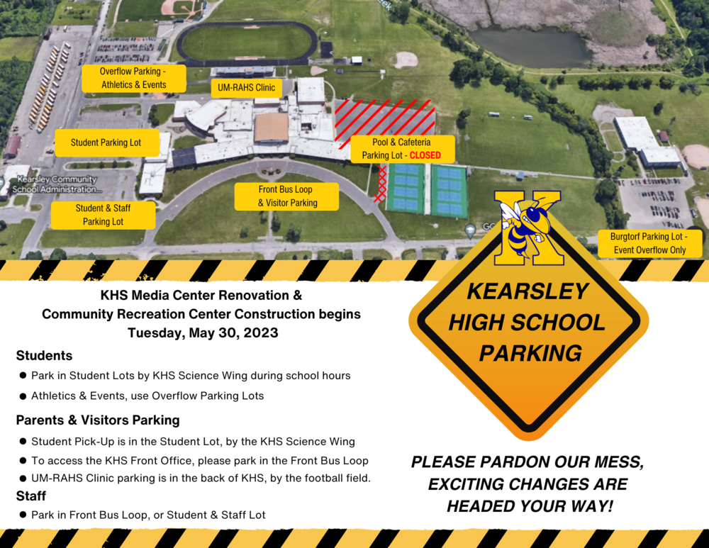 Parking Updates at Kearsley High School