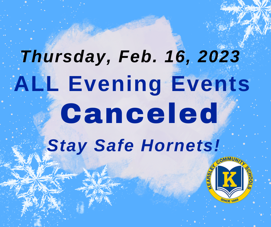Kearsley Evening Events Canceled