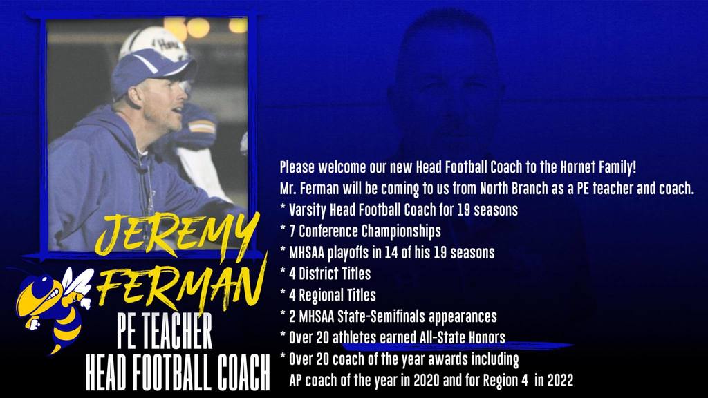 Jeremy Ferman, new PE Teacher & Football Coach
