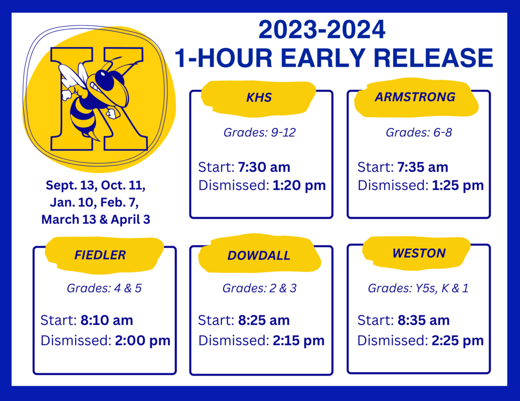 1-Hour Early Release Schedule